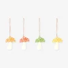 Decorative felt mushrooms for hanging - 4 pcs