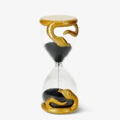 Decorative hourglass with snake