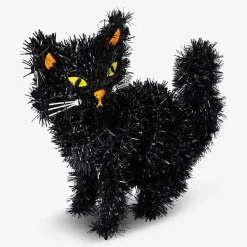 Decorative sitting black cat - 34 cm
