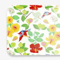 Decorative tray with tropical print