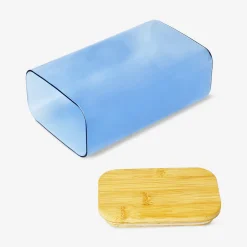 Designer Collection - Blue glass storage container with lid - 1,7 L