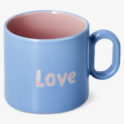 Designer Collection - Blue mug with text - 313 ml