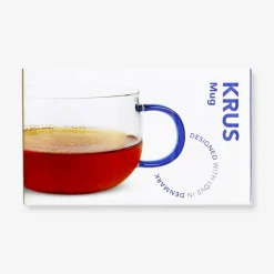 Designer Collection - Glass mug with blue handle - 350 ml