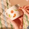 DIY ceramic mug with debossed fruits - 330 ml