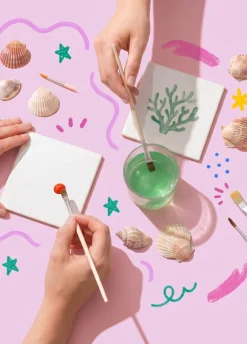 DIY ceramic tiles - 3 pcs