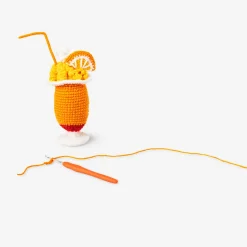 DIY crochet tropical drink