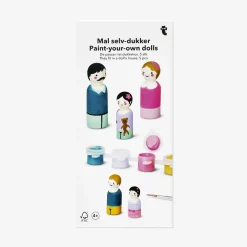 DIY doll's house dolls with paint - 5 pcs