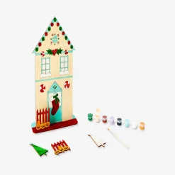 DIY doublesided wooden house for Halloween and Christmas
