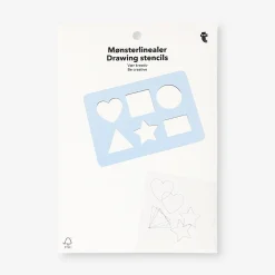 Drawing stencil with assorted shapes - 6 pcs