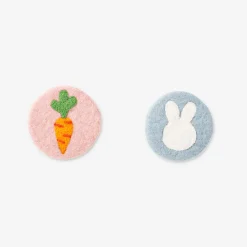 Easter themed wool coasters - 2 pcs