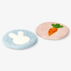Easter themed wool coasters - 2 pcs