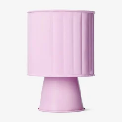 Elevated pink metal plant pot - 12 cm