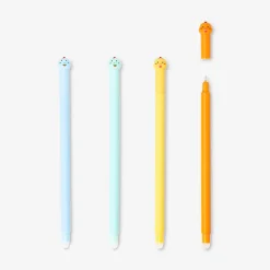 Erasable gel ink pens - Dinosaur toppers - 4 pcs