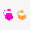 Flower and croissant straw covers - 2 pcs
