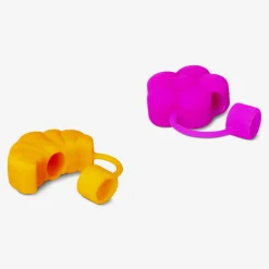 Flower and croissant straw covers - 2 pcs