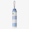 Foldable striped umbrella with UV protection