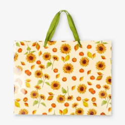 Gift bag with sunflower pattern - 33x25 cm
