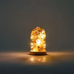 Glowing autumn decoration in dome lamp - 15 cm