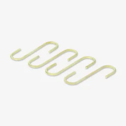 Gold metal S hooks - 4 pcs