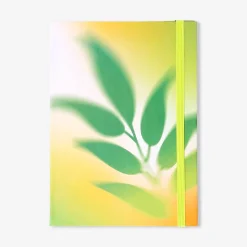 Gradient notepad with pen and sticky notes