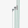 Green Earphones with Jack and Microphone