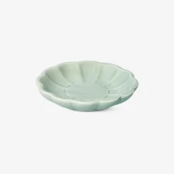 Green flower shaped dish - 10 cm