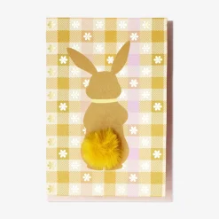 Greetings card - Bunny with pom pom tail
