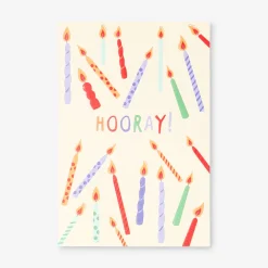 Greetings card - Candles and hooray