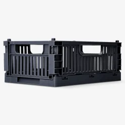 Grey collapsible storage box - 22 cm