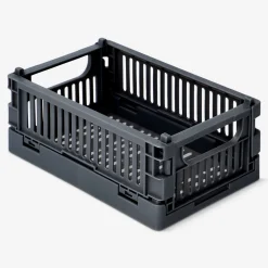 Grey collapsible storage box - 15 cm