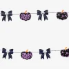 Halloween felt garland with pumpkins and bows - 300 cm