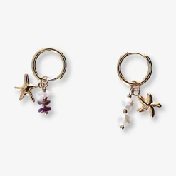 Hanging earrings - Seastar and charms