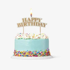 Happy birthday cake candle