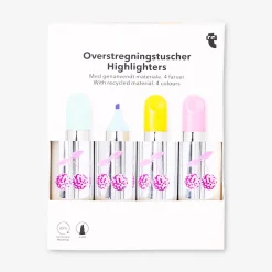 Highlighters in silver cases - 4 pcs