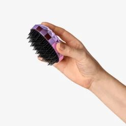 Holographic diamond-shaped detangler hairbrush