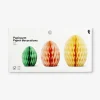 Honeycomb Easter egg paper decorations - 3 pcs