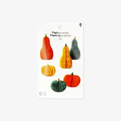 Honeycomb paper pumpkins - 6 pcs
