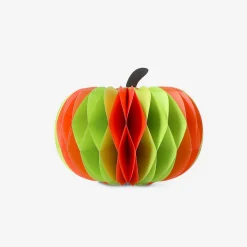 Honeycomb paper pumpkins table decorations - 2 pcs
