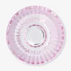 2 in 1 purple candle holder with embossed flowers