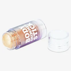 Iridescent body shimmer stick for face and body