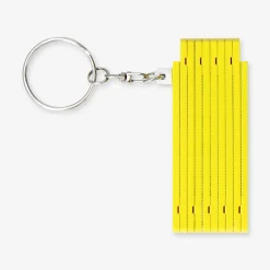 Key ring - Mini folding yellow ruler