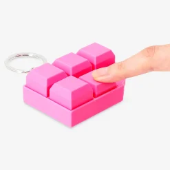 Keyring - Pink chocolate bar clicking toy