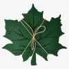 Leaf-Shaped Felt Placemats - 4 pcs