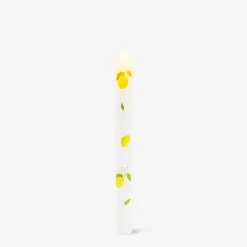 LED dinner candle with lemon print - 24 cm