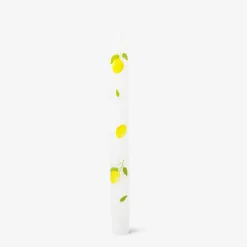 LED dinner candle with lemon print - 24 cm
