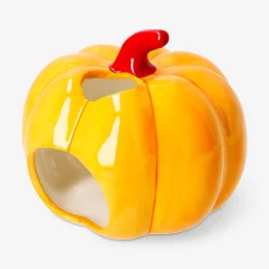 LED pumpkin candle holder - 14 cm