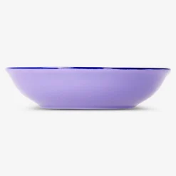 Low ceramic bowl with floral design - 14 cm