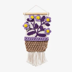 Macramé kit - Floral design for hanging