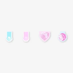 Magnetic bookmarks with sparkles and paws - 4 pcs