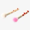 Makeup brushes with berry print - 2 pcs